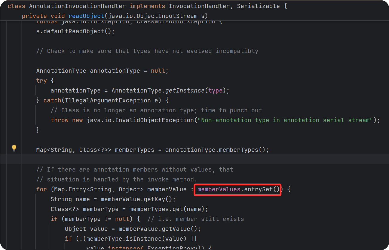 memberValues.entrySet()