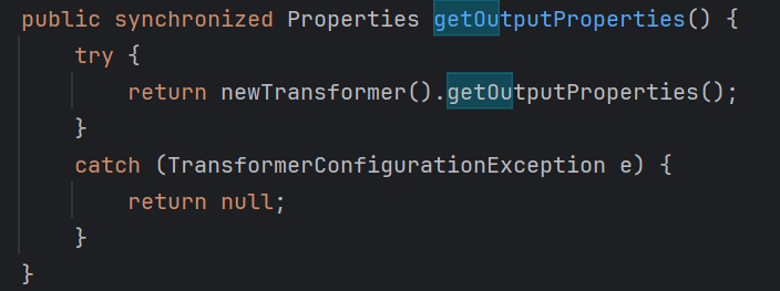TemplatesImpl.getOutputProperties()