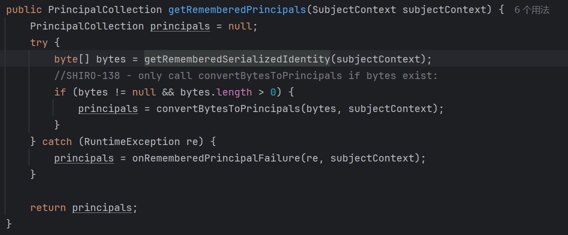 AbstractRememberMeManager.getRememberedPrincipals()